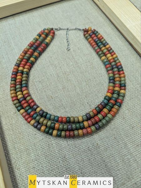 Ceramic necklace, women's jewelry made of natural ceramics. Necklace. Art. 361