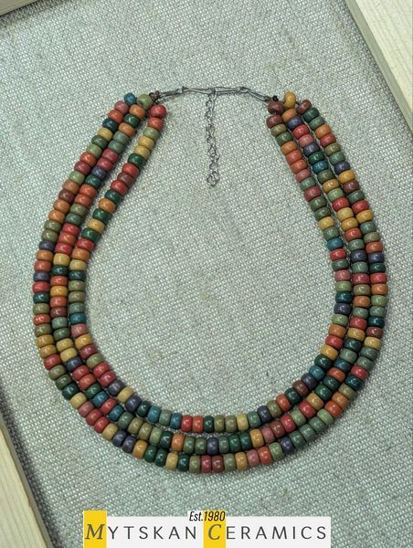 Ceramic necklace, women's jewelry made of natural ceramics. Necklace. Art. 361