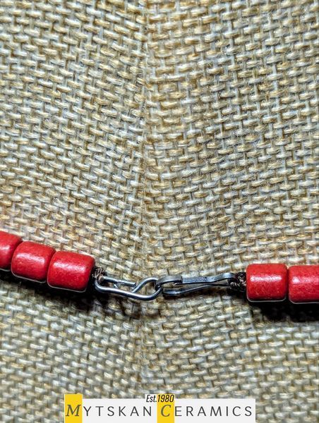 Ceramic necklace, women's jewelry made of natural ceramics. Necklace. Art. 153