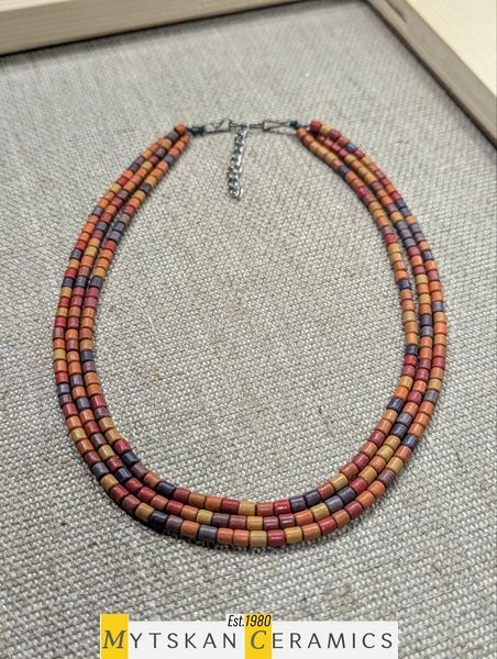 Ceramic necklace, delicate women jewelry. Art.311