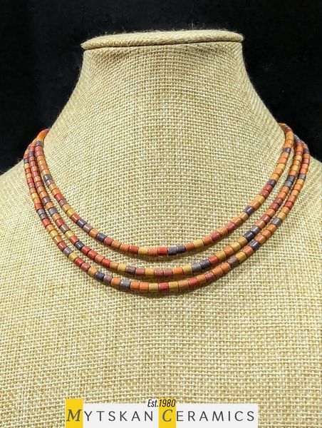 Ceramic necklace, delicate women jewelry. Art.311