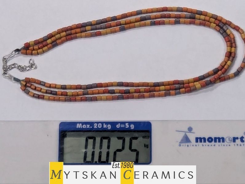 Ceramic necklace, delicate women jewelry. Art.311