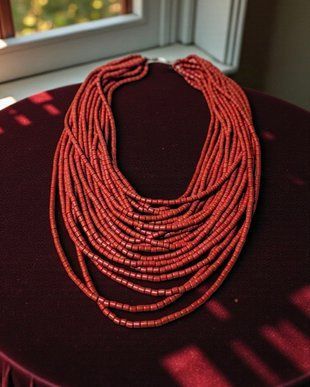 Ceramic necklace, women's jewelry made of natural ceramics. Necklace. Art. 247