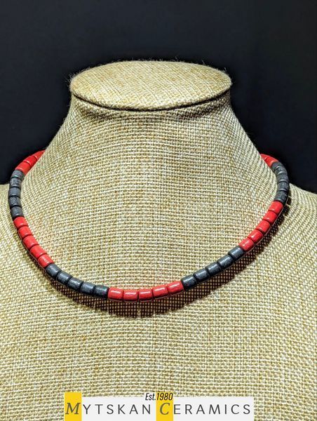 Ceramic necklace, women's jewelry made of natural ceramics. Necklace. Art. 154