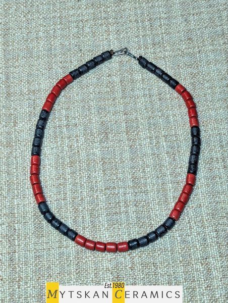 Ceramic necklace, women's jewelry made of natural ceramics. Necklace. Art. 154
