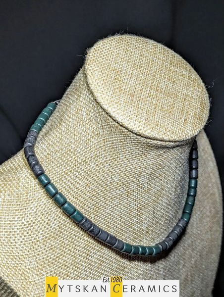 Ceramic necklace, women's jewelry made of natural ceramics. Necklace. Art. 156
