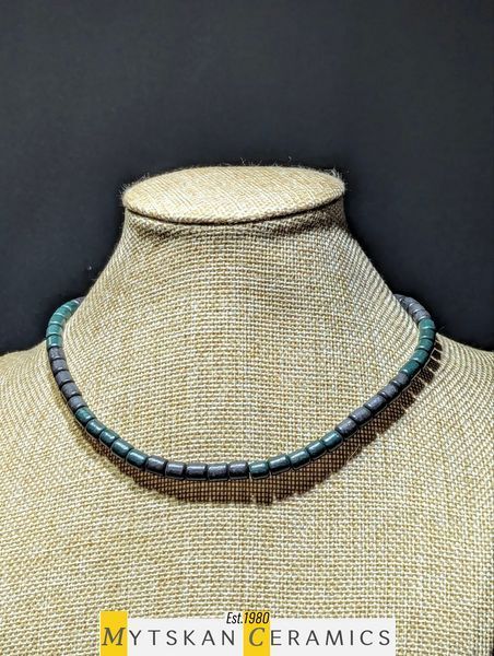 Ceramic necklace, women's jewelry made of natural ceramics. Necklace. Art. 156