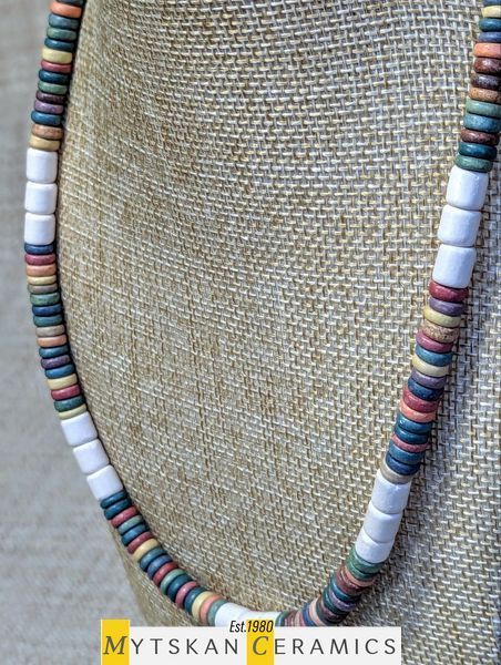 Ceramic necklace, women's jewelry made of natural ceramics. Necklace. Art. 110