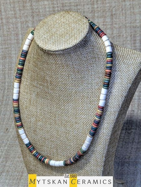 Ceramic necklace, women's jewelry made of natural ceramics. Necklace. Art. 110