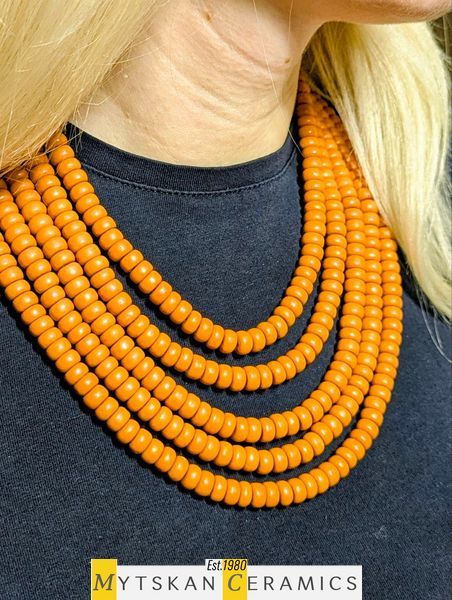 Ceramic necklace, women's jewelry made of natural ceramics. Necklace. Art. 401