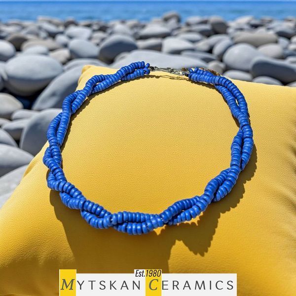 Ceramic necklace, women's jewelry made of natural ceramics. Necklace. Art. 203