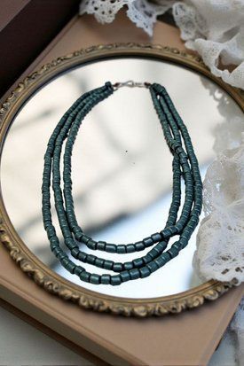 Ceramic necklace, women's jewelry made of natural ceramics. Necklace. Art. 218