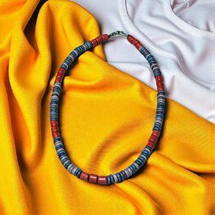 Ceramic necklace, women's jewelry made of natural ceramics. Necklace. Art. 159