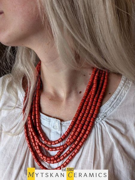 Ceramic necklace, women's jewelry made of natural ceramics. Necklace. Art. 6
