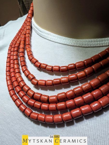 Ceramic necklace, women's jewelry made of natural ceramics. Necklace. Art. 6