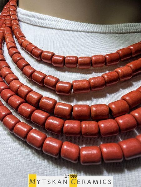 Ceramic necklace, women's jewelry made of natural ceramics. Necklace. Art. 6
