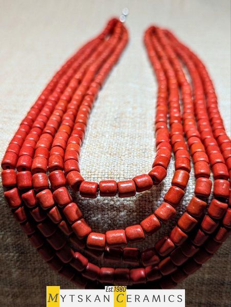 Ceramic necklace, women's jewelry made of natural ceramics. Necklace. Art. 6
