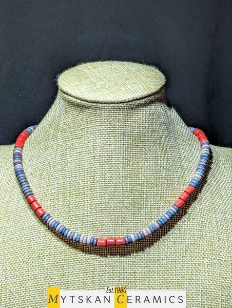 Ceramic necklace, women's jewelry made of natural ceramics. Necklace. Art. 159