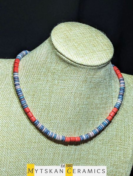 Ceramic necklace, women's jewelry made of natural ceramics. Necklace. Art. 159
