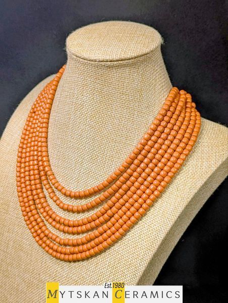 Ceramic necklace, women's jewelry made of natural ceramics. Necklace. Art. 402