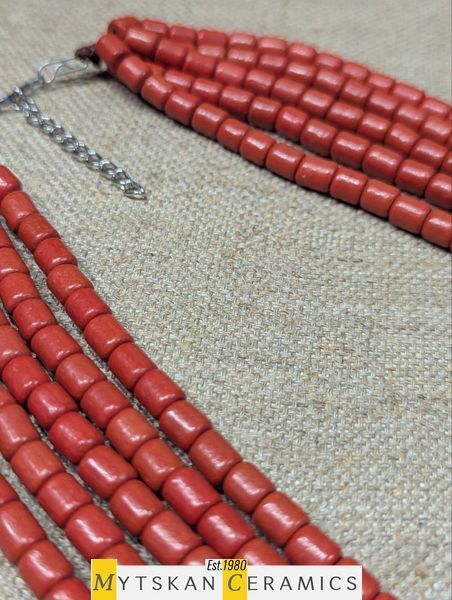 Ceramic necklace, women's jewelry made of natural ceramics. Necklace. Art. 6