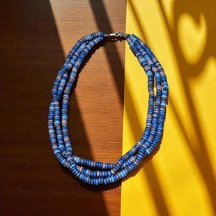 Ceramic necklace, delicate women jewelry. Art.160