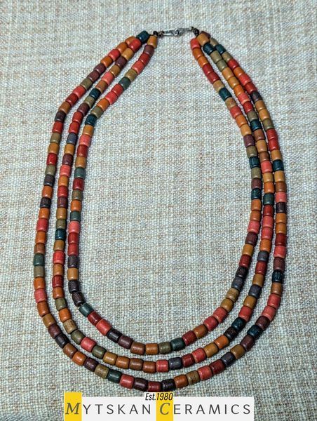 Ceramic necklace, women's jewelry made of natural ceramics. Necklace. Art. 83