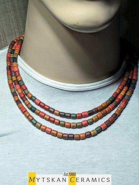 Ceramic necklace, women's jewelry made of natural ceramics. Necklace. Art. 83