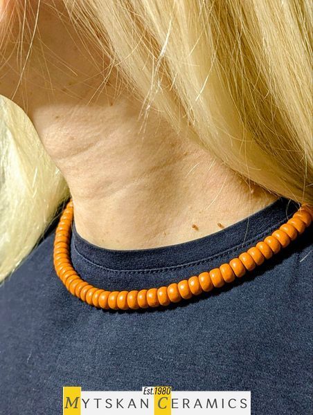 Ceramic necklace, women's jewelry made of natural ceramics. Necklace. Art. 403