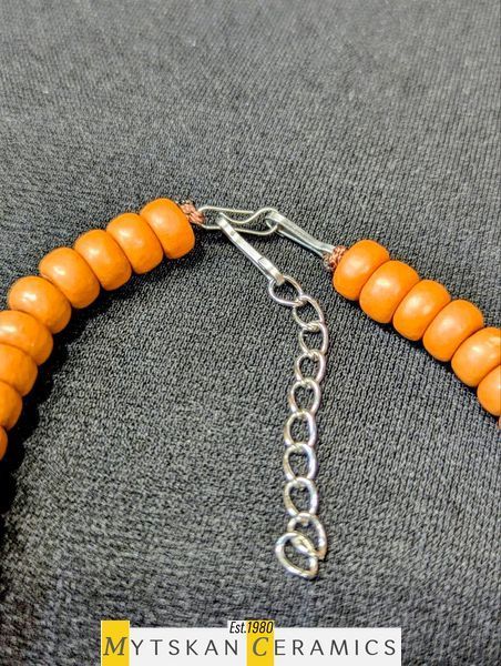 Ceramic necklace, women's jewelry made of natural ceramics. Necklace. Art. 403