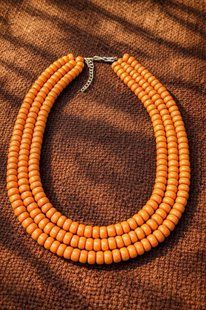 Ceramic necklace, women's jewelry made of natural ceramics. Necklace. Art. 404