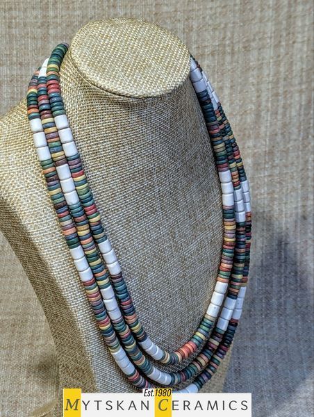 Ceramic necklace, women's jewelry made of natural ceramics. Necklace. Art. 114