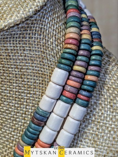 Ceramic necklace, women's jewelry made of natural ceramics. Necklace. Art. 114