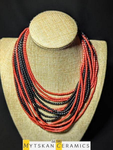Ceramic necklace, women's jewelry made of natural ceramics. Necklace. Art. 254