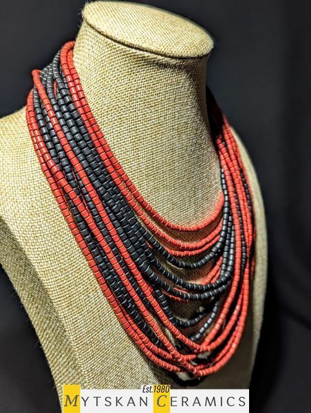 Ceramic necklace, women's jewelry made of natural ceramics. Necklace. Art. 254