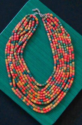 Ceramic necklace, women's jewelry made of natural ceramics. Necklace. Art. 320