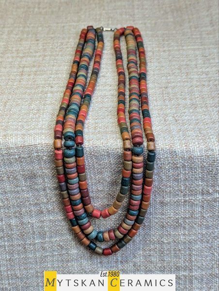Ceramic necklace, women's jewelry made of natural ceramics. Necklace. Art. 81
