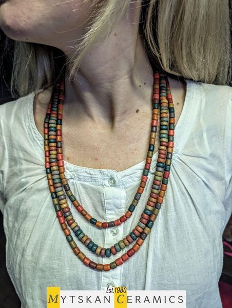 Ceramic necklace, women's jewelry made of natural ceramics. Necklace. Art. 81
