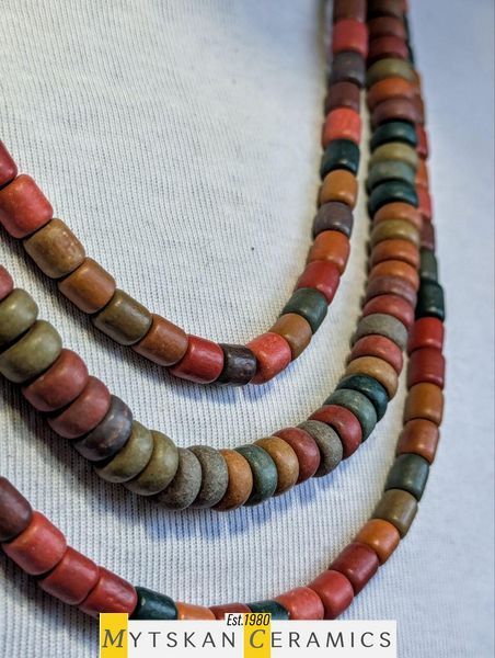 Ceramic necklace, women's jewelry made of natural ceramics. Necklace. Art. 81