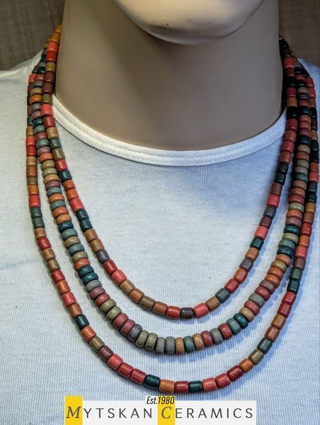 Ceramic necklace, women's jewelry made of natural ceramics. Necklace. Art. 81