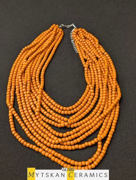 Ceramic necklace, women's jewelry made of natural ceramics. Necklace. Art. 405