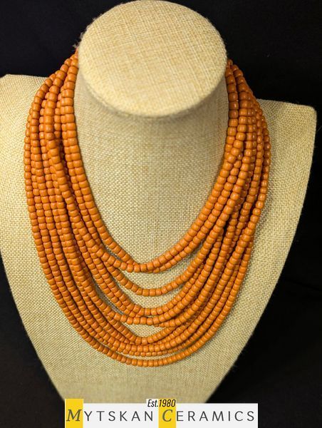 Ceramic necklace, women's jewelry made of natural ceramics. Necklace. Art. 405