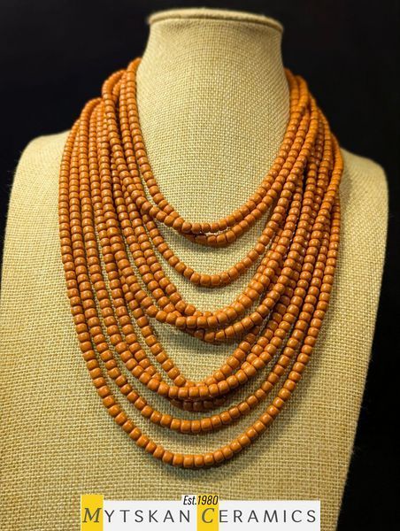 Ceramic necklace, women's jewelry made of natural ceramics. Necklace. Art. 405