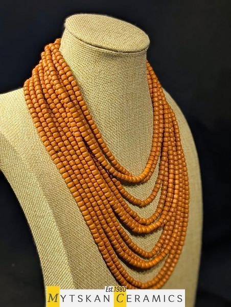 Ceramic necklace, women's jewelry made of natural ceramics. Necklace. Art. 405