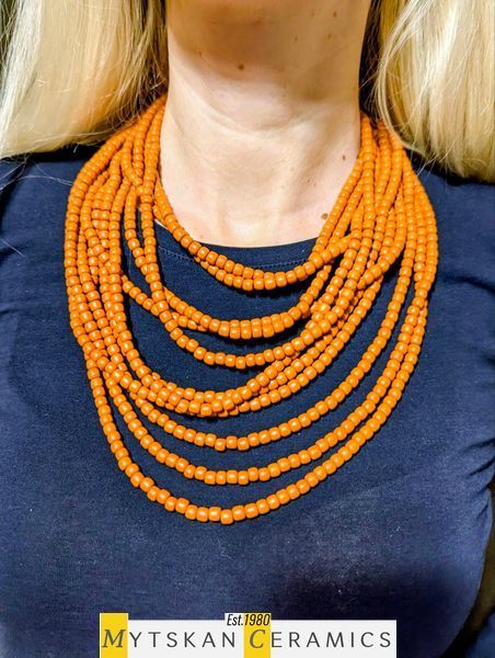 Ceramic necklace, women's jewelry made of natural ceramics. Necklace. Art. 405
