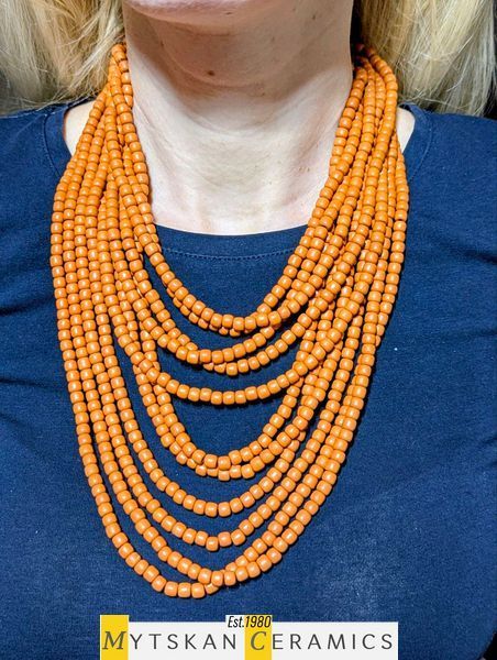 Ceramic necklace, women's jewelry made of natural ceramics. Necklace. Art. 405
