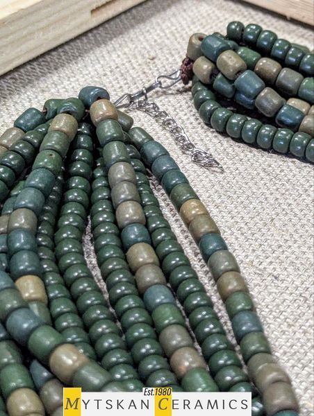 Ceramic necklace, women's jewelry made of natural ceramics. Necklace. Art. 322