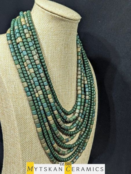 Ceramic necklace, women's jewelry made of natural ceramics. Necklace. Art. 322