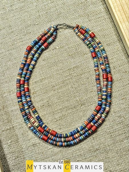Ceramic necklace, women's jewelry made of natural ceramics. Necklace. Art. 165