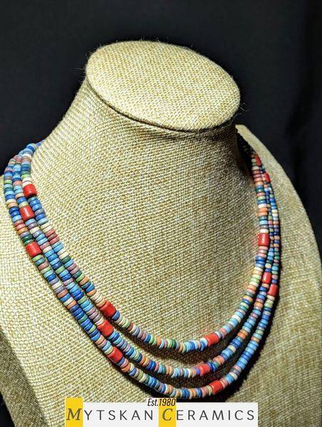 Ceramic necklace, women's jewelry made of natural ceramics. Necklace. Art. 165